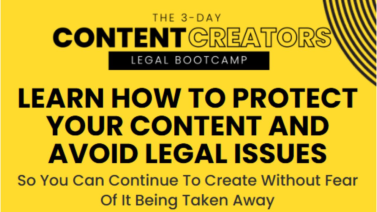 Attorney Peter Nieves – The 3-Day Content Creators Legal Bootcamp